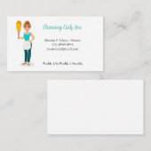 Carte de visite du service de nettoyage de maison  (Devant / Derrière)