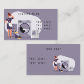 Carte de visite du service de nettoyage des domest (Devant / Derrière)