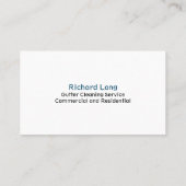 Carte de visite du service de nettoyage des goutte (Dos)