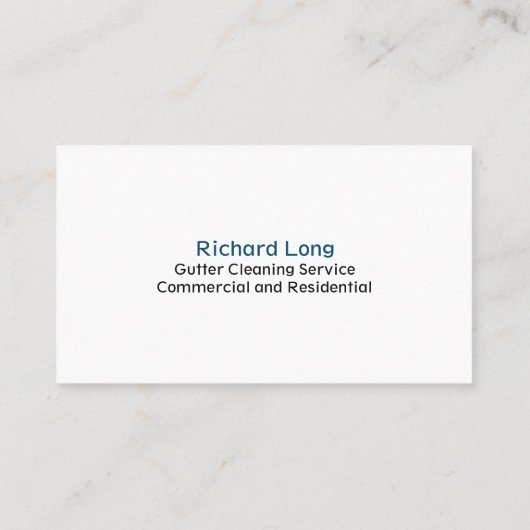 Carte de visite du service de nettoyage des goutte (Dos)