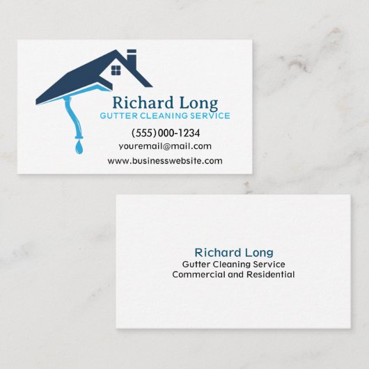 Carte de visite du service de nettoyage des goutte (Devant / Derrière)