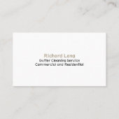 Carte de visite du service de nettoyage des goutte (Dos)