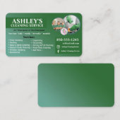 Carte de visite du service de nettoyage écologique (Devant / Derrière)