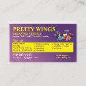 Carte de visite du service de nettoyage pourpre et (Devant)