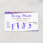 Carte de visite du service de nettoyage pourpre et (Devant)