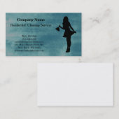 Carte de visite du service de nettoyage profession (Devant / Derrière)
