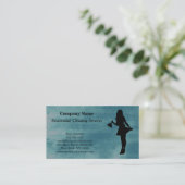 Carte de visite du service de nettoyage profession (Debout devant)
