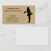 Carte de visite du service de nettoyage profession (Devant / Derrière)