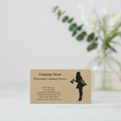 Carte de visite du service de nettoyage profession (Debout devant)