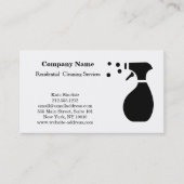 Carte de visite du service de nettoyage profession (Devant)