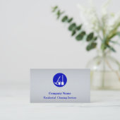 Carte de visite du service de nettoyage profession (Debout devant)