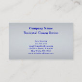 Carte de visite du service de nettoyage profession (Dos)
