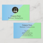 Carte de visite du service de nettoyage profession (Devant / Derrière)