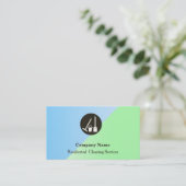 Carte de visite du service de nettoyage profession (Debout devant)