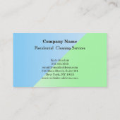 Carte de visite du service de nettoyage profession (Dos)