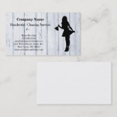 Carte de visite du service de nettoyage profession (Devant / Derrière)