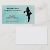 Carte de visite du service de nettoyage profession (Devant / Derrière)