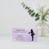 Carte de visite du service de nettoyage profession (Debout devant)