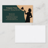 Carte de visite du service de nettoyage profession (Devant / Derrière)