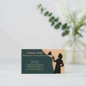 Carte de visite du service de nettoyage profession (Debout devant)