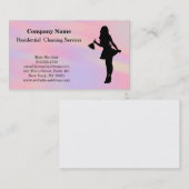 Carte de visite du service de nettoyage profession (Devant / Derrière)