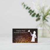 Carte de visite du service de nettoyage profession (Debout devant)