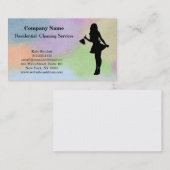 Carte de visite du service de nettoyage profession (Devant / Derrière)