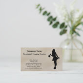 Carte de visite du service de nettoyage profession (Debout devant)