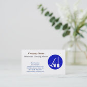 Carte de visite du service de nettoyage profession (Debout devant)