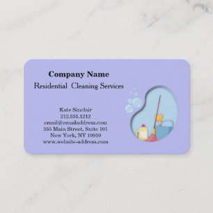 Carte de visite du service de nettoyage profession