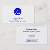 Carte de visite du service de nettoyage profession (Devant / Derrière)
