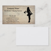 Carte de visite du service de nettoyage profession (Devant / Derrière)