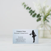 Carte de visite du service de nettoyage profession (Debout devant)