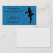 Carte de visite du service de nettoyage profession (Devant / Derrière)