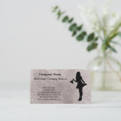 Carte de visite du service de nettoyage profession (Debout devant)