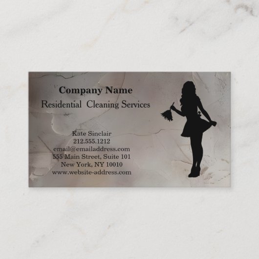 Carte de visite du service de nettoyage profession (Devant)