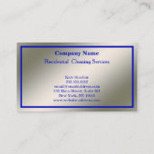 Carte de visite du service de nettoyage profession (Dos)