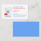 Carte de visite du service de nettoyage résidentie (Devant / Derrière)