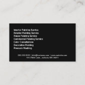 Carte de visite du service de peinture à la goutte (Dos)