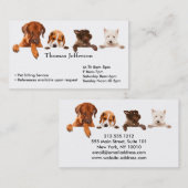 Carte de visite du service de pose de familiers (Devant / Derrière)