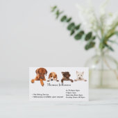 Carte de visite du service de pose de familiers (Debout devant)