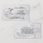 Carte de visite du service de pose pour animaux (Devant / Derrière)