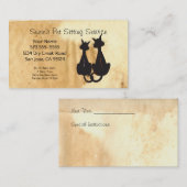 Carte de visite du service de pose pour animaux (Devant / Derrière)