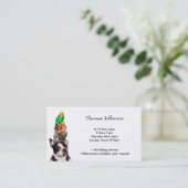 Carte de visite du service de pose pour animaux (Debout devant)