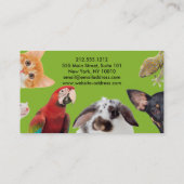 Carte de visite du service de pose pour animaux (Dos)