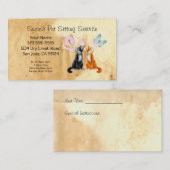 Carte de visite du service de pose pour animaux (Devant / Derrière)