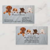 Carte de visite du service de pose pour animaux (Devant / Derrière)