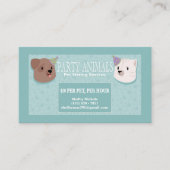 Carte de visite du service de pose pour animaux (Devant)