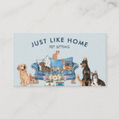 Carte de visite du service de pose pour animaux bl (Devant)