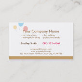 Carte de visite du service de remise pour animaux (Dos)